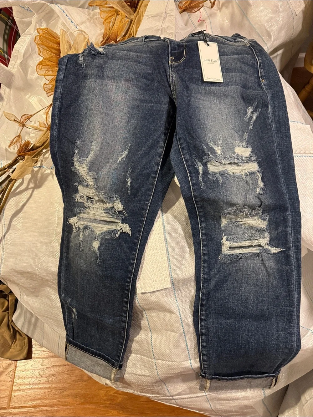 Judy Blue Women's Dark Blue Straight Leg Jeans
